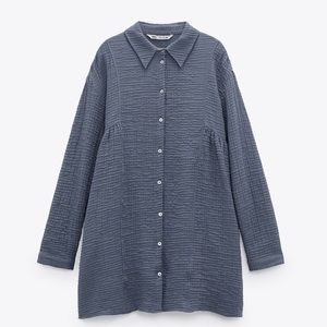 Zara Blue Shirt Dress, Worn Once